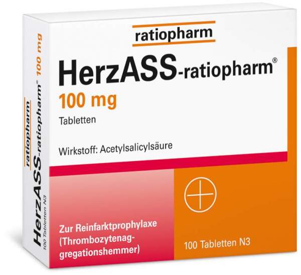 Herz ASS ratiopharm 100 mg 100 Tabletten