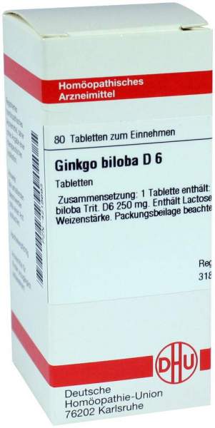 DHU Ginkgo biloba D12 80 Tabletten