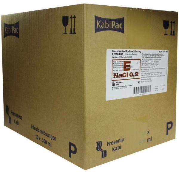 Kochsalzlösung 0,9 % Plastikflasche Fresenius 10 X 500 Ml...