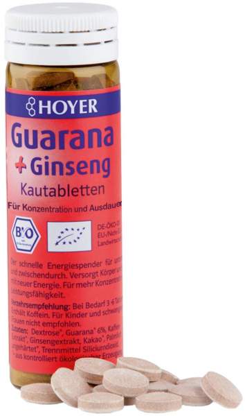 Hoyer Guarana und Ginseng Kautabletten