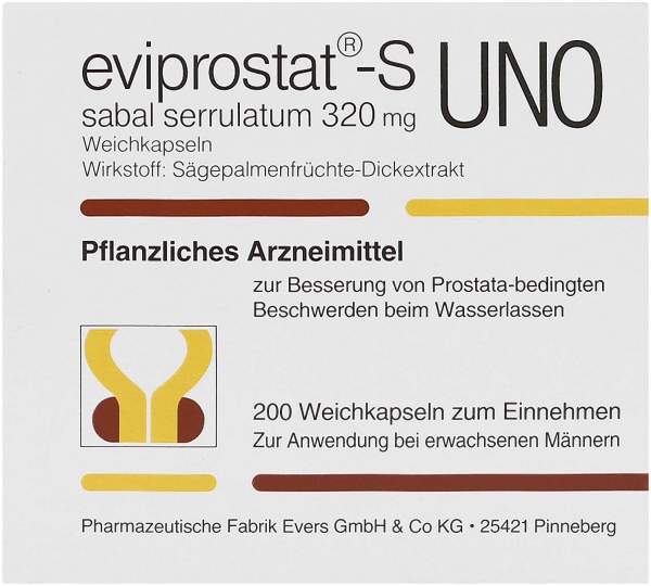 Eviprostat S Uno Sabal Serrulatum 200 Weichkapseln