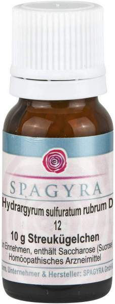 Hydrargyrum Sulfuratum Rubrum D 12 Globuli 10 G
