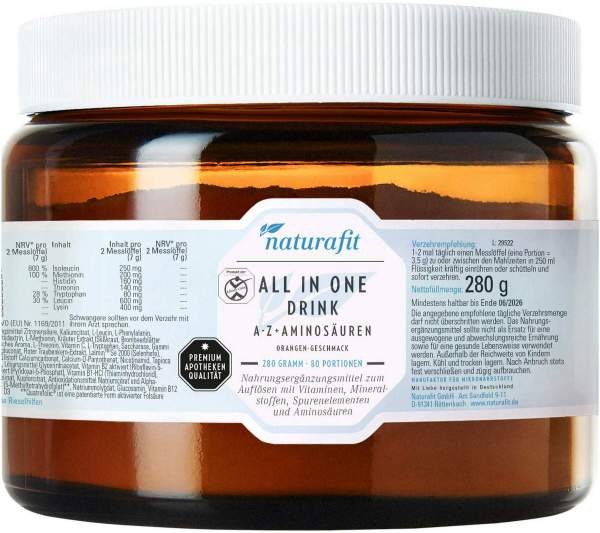 Naturafit All in One Drink A-Z+aminosäuren 280 G Pulver