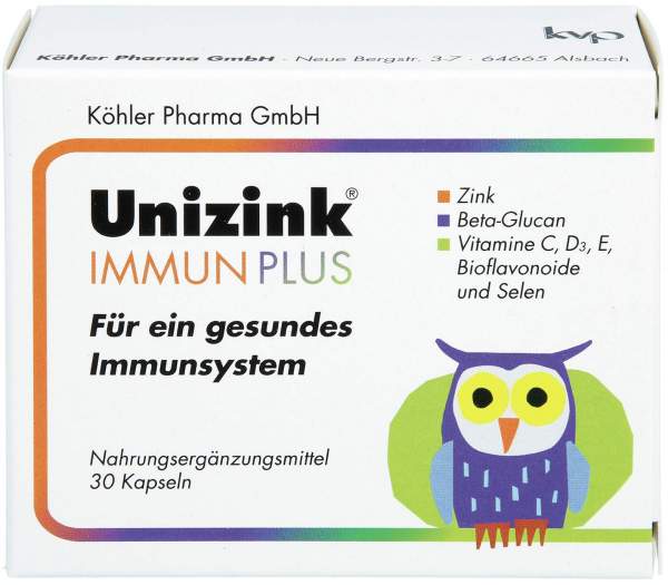 Unizink Immun Plus 30 Kapseln