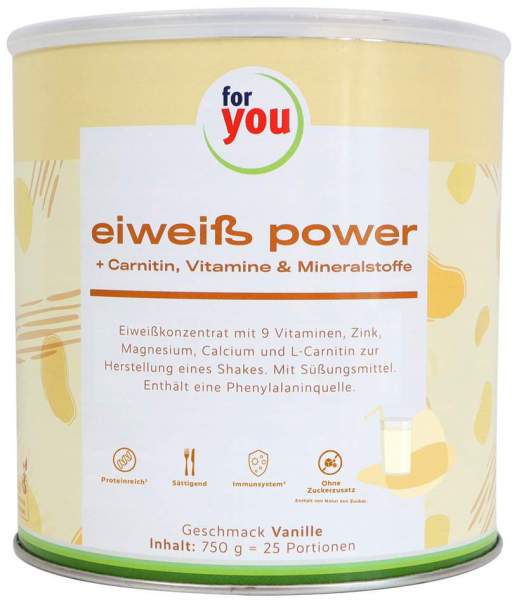 For You Eiweiß Power Vanille 750 G Pulver