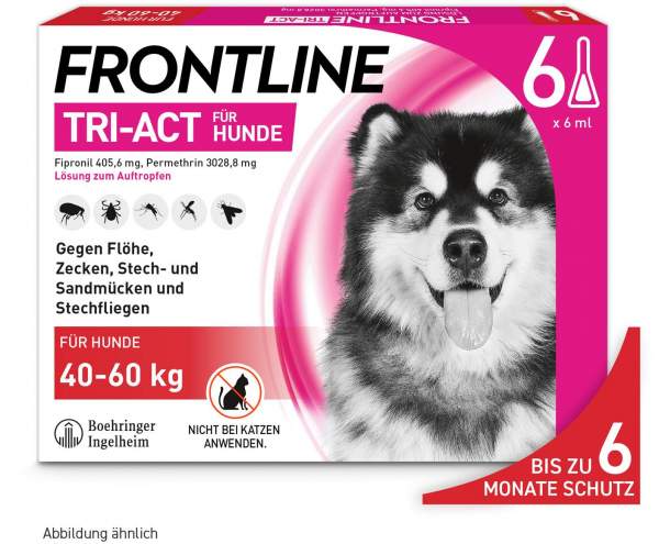 Frontline TRI-ACT Hund 40-60 kg 6 Pipetten