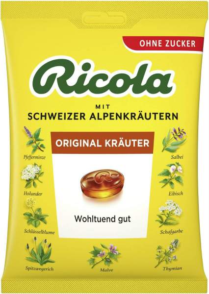 Ricola Ohne Zucker Kräuter 75 G Bonbons