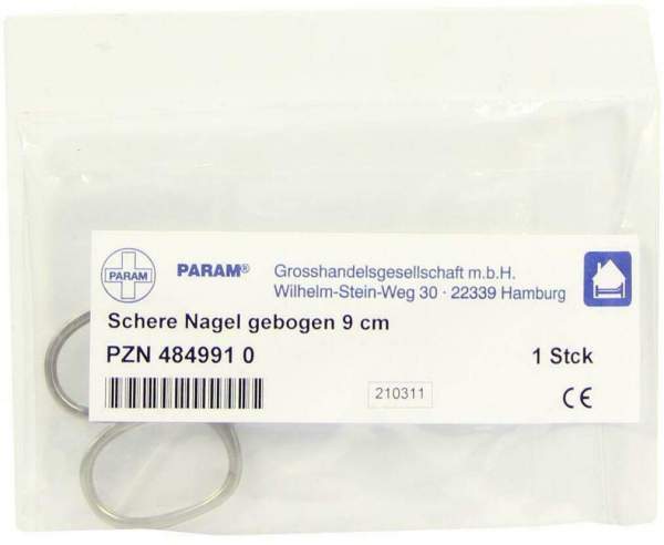 Schere Nagel, Gebogen