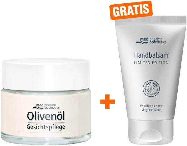 medipharma cosmetics Olivenöl Gesichtspflege 50 ml Creme + gratis Handbalsam limited Edition 40 ml