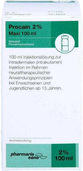 Procain Pharmarissano 2% Maxi Injektions-Lsg. 1 Flasche 100 ml