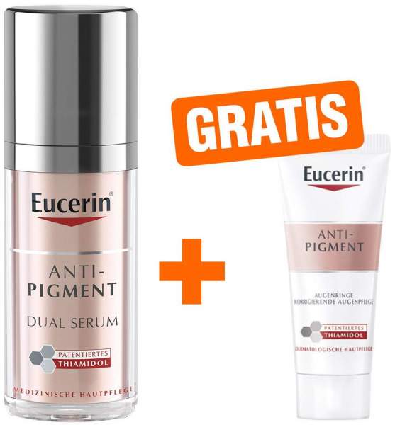 Eucerin Anti - Pigment Dual Serum 30 ml Creme + gratis Eucerin Anti - Pigment Augenpflege Augenringe 5 ml