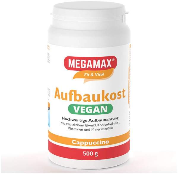 Megamax Aufbaukost vegan Cappucino 500 g Pulver