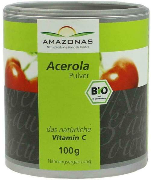 Acerola 100% Bio Pur Natürliches Vitamin C Pulver 100 G Pulver