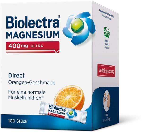 Biolectra Magnesium 400 mg ultra Direct Orangengeschmack 100 Pellets