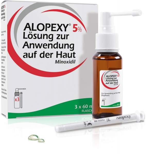 Alopexy 5% Lösung zur Anwendung auf der Haut 3 x 60 ml Lösung