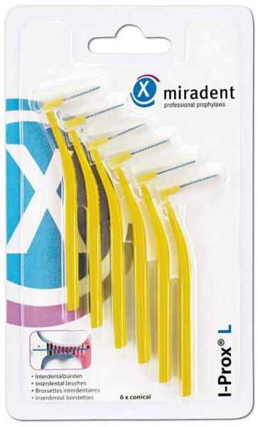 Miradent I-Prox L 6 x 0.5 mm gelb Interdentalbürste