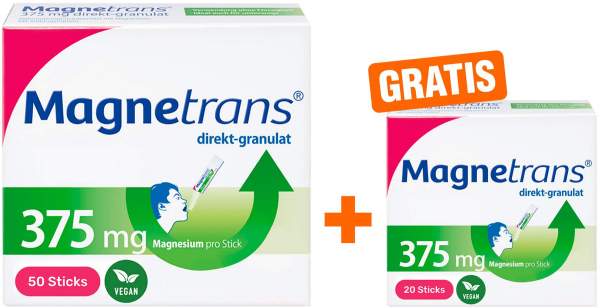 Magnetrans direkt 375mg Granulat 50 Stück + gratis 20 Beutel