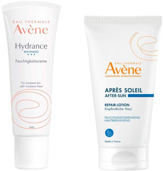Avene Hydrance reichhaltige Feuchtigkeitscreme 40ml + gratis Repair-Lotion nach der Sonne 50 ml