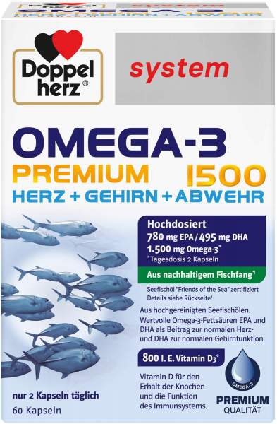 Doppelherz System Omega-3 Premium 1500 60 Kapseln