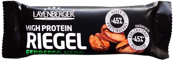 Layenberger Lowcarb.One Protein-Riegel Espresso-Nero 35g