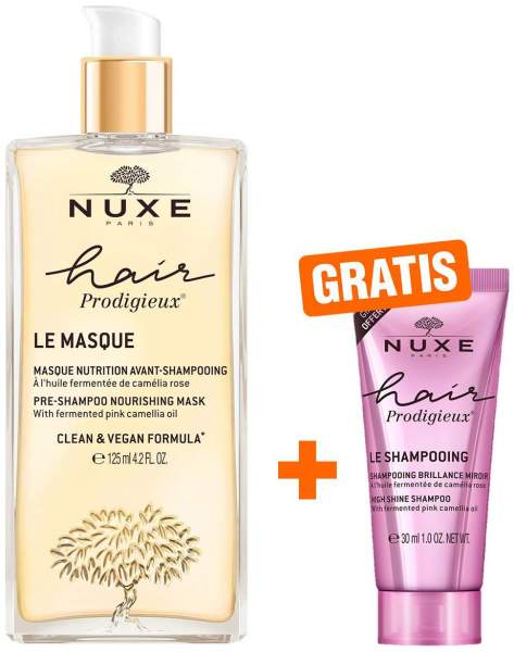 NUXE Hair Prodigieux Pre-Shampoo-Maske 125 ml + gratis Glanz-Shampoo 30 ml