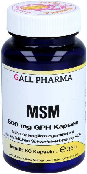Msm 500 mg Gph Kapseln 60 Kapseln