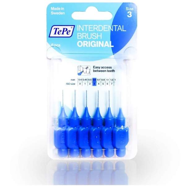 Tepe 6 Interdentalbürsten 0,6 Blau