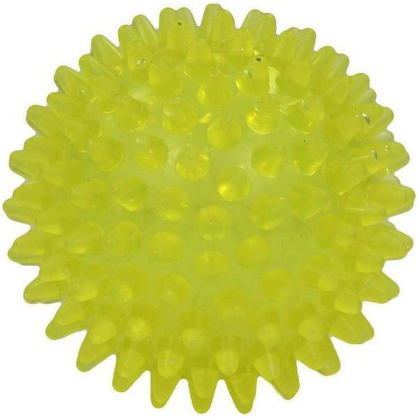Igelball 8 cm Gelb Transparent 1 Stück