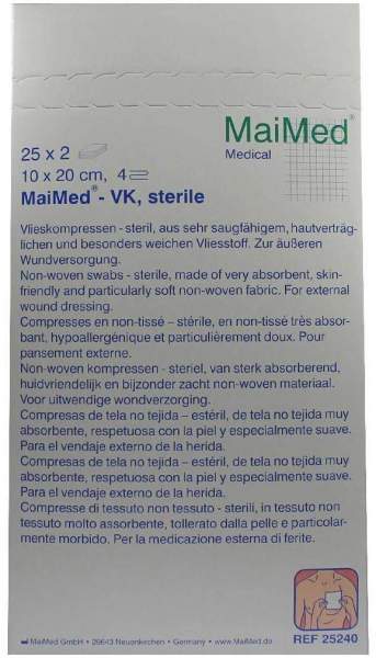 Vlieskompressen 10x20cm Steril