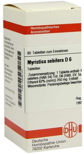 DHU Myristica sebifera D6 80 Tabletten