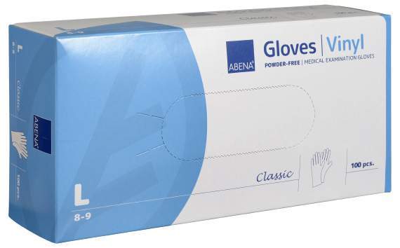Abena Latex-Handschuhe Classic Puderfrei L 100 Handschuhe