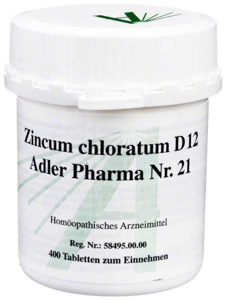 Zincum Chloratum D 12 Adler Pharma Nr. 21 400 Tabletten