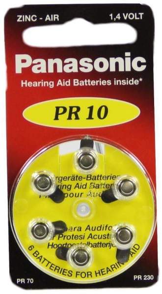 Batterien Für Hörgeräte Panasonic Pr 10