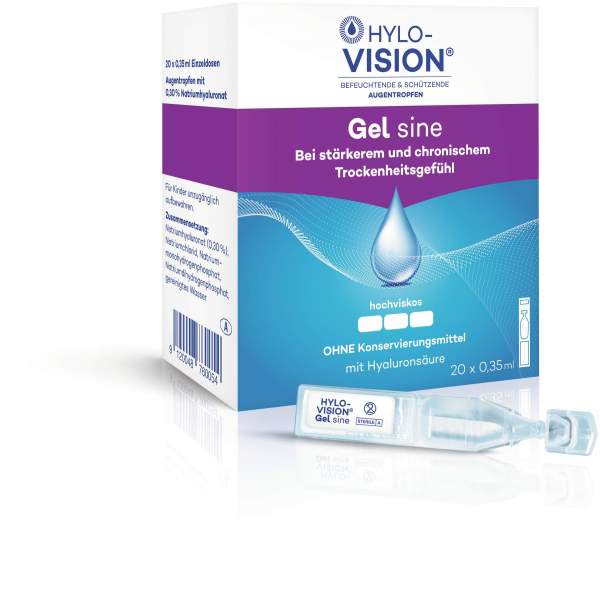 Hylo Vision Gel Sine 20 x 0,35 ml Einzeldosispipetten