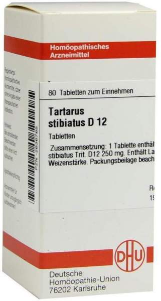 Tartarus Stibiatus D12 80 Tabletten