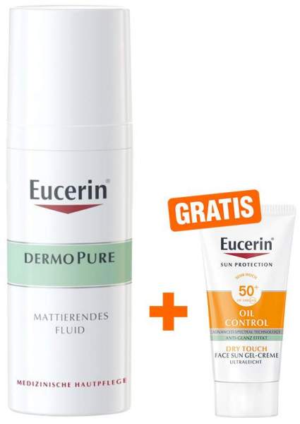 Eucerin DermoPure mattierendes Fluid + gratis Sun Gel-Creme Oil Control 20 ml