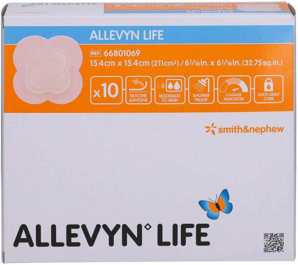 Allevyn Life 15,4 X 15,4 cm Silikonschaumverband 10 Stück