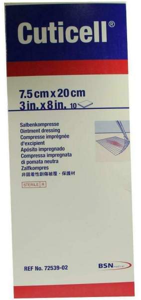 Cuticell Salbenkompresse 7,5 X 20 cm 10 Stück
