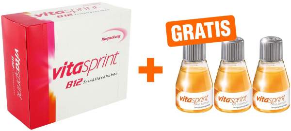 Vitasprint B12 - 30 Trinkampullen + gratis Vitasprint Pro Immun Probe 3 Trinkampullen
