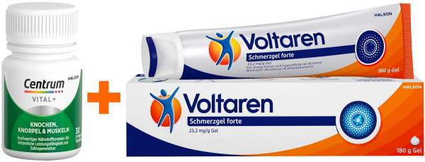 Centrum Vital+ Knochen Knorpel &amp; Muskeln 30 Tabletten + Voltaren Schmerzgel forte 180 g