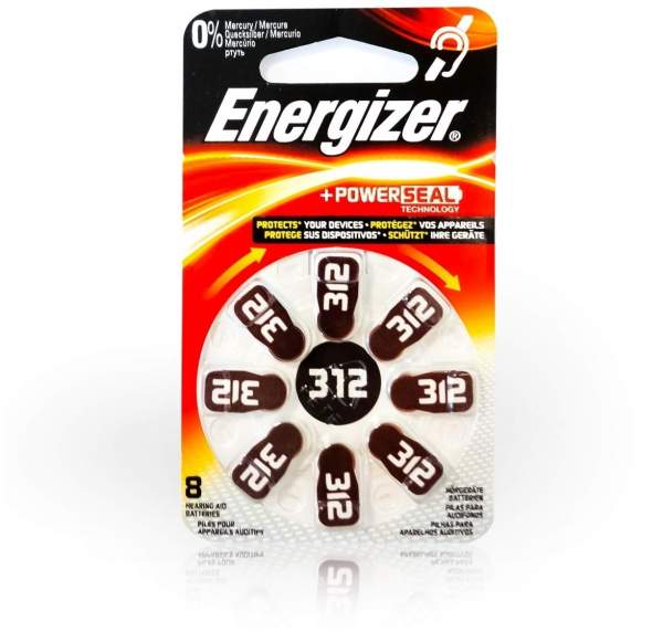 Energizer Hörgerätebatterie 312 8 Stück