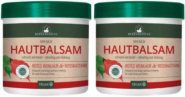 Hautbalsam rotes Weinlaub &amp; Rosskastanien Gel 250 ml, 2er Set