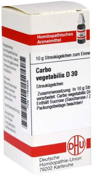 DHU Carbo vegetabilis D30 10 g Globuli