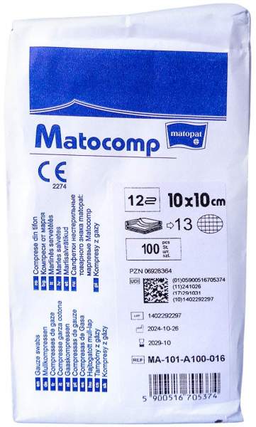 MULLKOMPRESSEN 10x10 cm unst.12fach 13fäd.