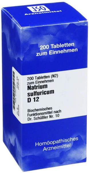 Biochemie Iso 10 Natrium Sulfuricum D12 200 Tabletten