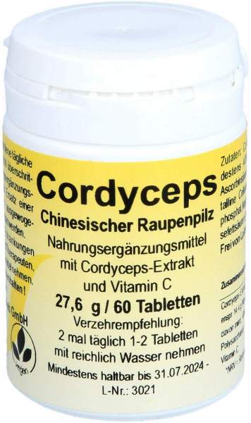 Cordyceps Chinesischer Raupenpilz Tabletten