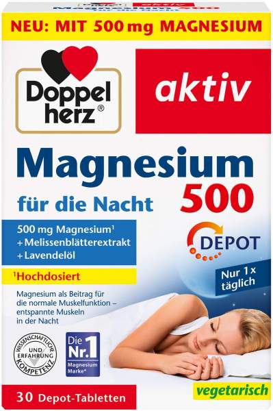 Doppelherz Magnesium 500 für die Nacht 30 Tabletten