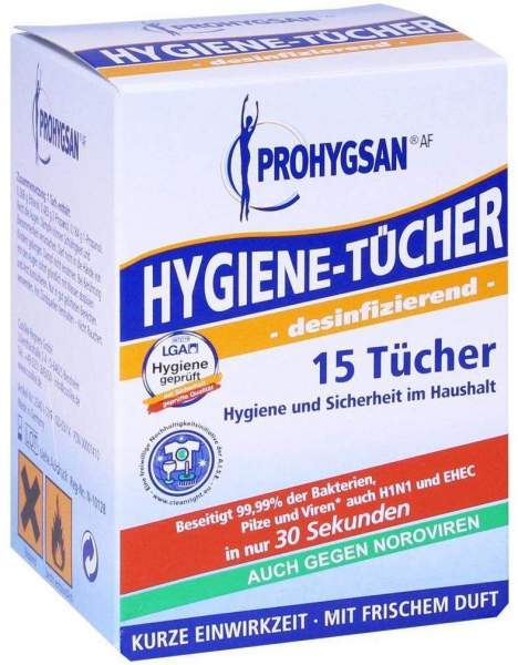 Prohygsan Hygiene Tücher Desinfizierend 15 Stück
