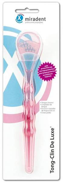 Miradent Zungenreiniger Tong-Clin De Luxe Pink Transparent