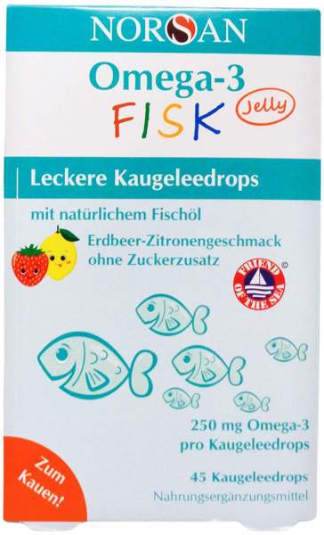 Norsan Omega-3 Fisk Jelly F.Kinder Dragees